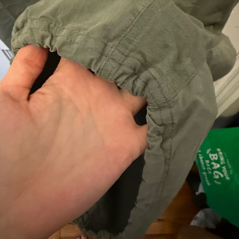 Casual Olive Green Parachute Joggers for Women - Picture 7 of 8